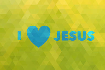 I love Jesus, font, heart isolatedの写真素材