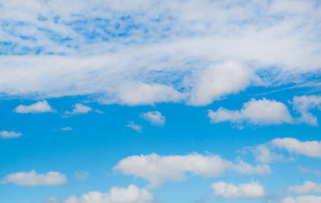 Blue sky with clouds. Nature backgroundの写真素材