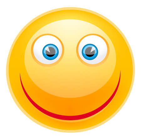 Smiling emoticon with smiling eyes and rosy cheeksのイラスト素材