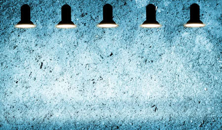 Wall with ceiling lamps. Backgroundの写真素材