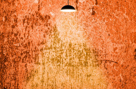 Wall with ceiling lamps. Backgroundの写真素材