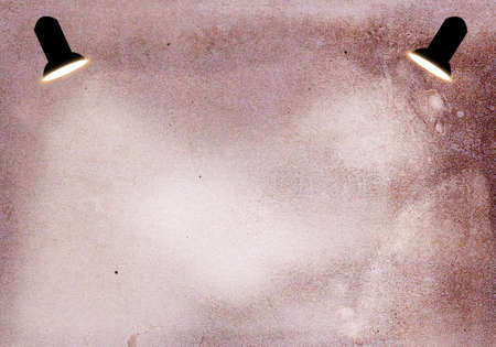 Wall with ceiling lamps. Backgroundの写真素材