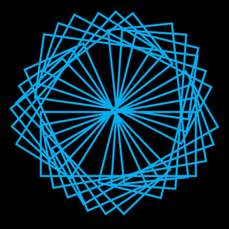 Ethnic Fractal Mandala Vector Meditation looks like Snowflake or Maya Aztec Pattern or Flower too Isolated on Whiteのイラスト素材