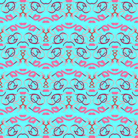 Color seamless vector geometric patternのイラスト素材