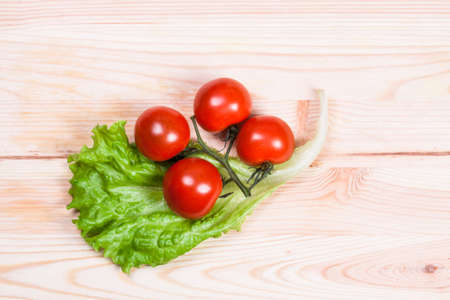 Vegetables on wooden background overhead close up shootの写真素材