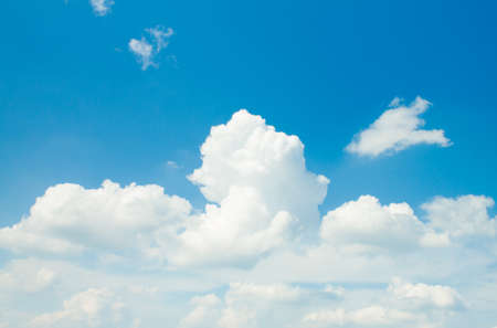 Blue sky with clouds. The sky with clouds for background. Nature backgroundの写真素材