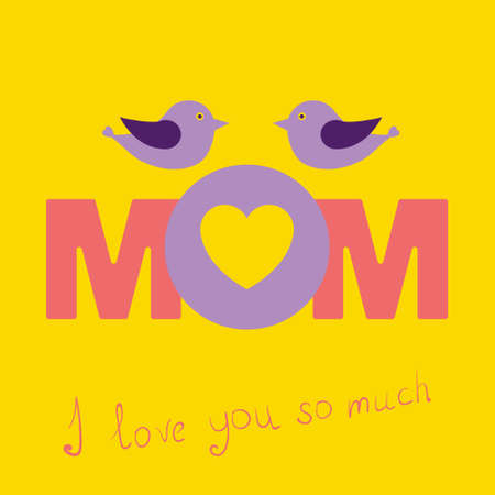 Greeting card design for Mother's Day.のイラスト素材