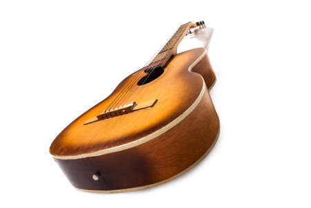 Old guitar on a white background. Classical Guitarの写真素材