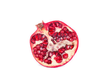 Ripe pomegranate on a white background. Fresh pomegranateの写真素材