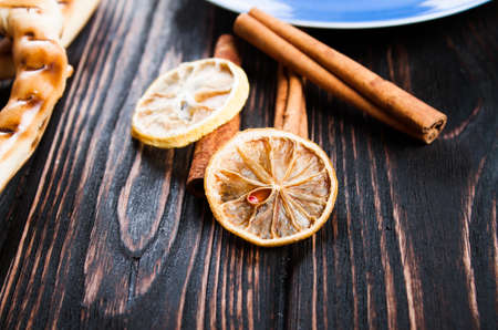 Fresh pretzel on the boards. Fresh bakery.