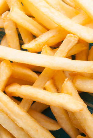 pile of appetizing french friesの写真素材