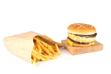 Burger and fries.