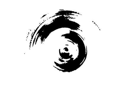 figured brush strokes. Brush and ink.のイラスト素材