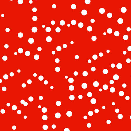 Red background with white dots.のイラスト素材