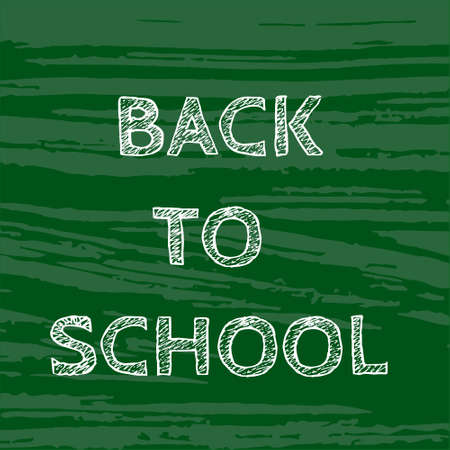 Back To School Typographical Background On Chalkboardのイラスト素材
