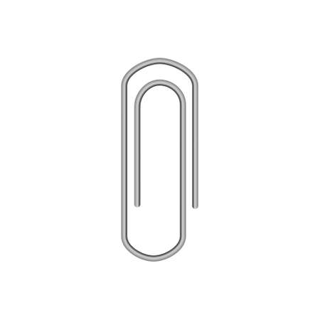 Paper clip on a white background. Vector illustrationのイラスト素材
