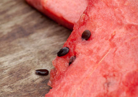 Slices of fresh ripe watermelon on a board. Fresh fruitsの写真素材