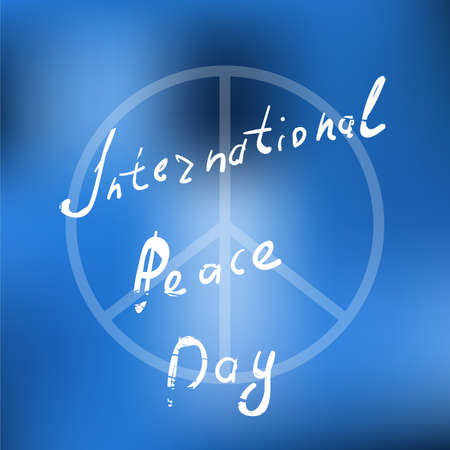 International Peace Day poster. Vintage typographic designのイラスト素材