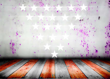 USA style background - empty wooden table for display montagesの写真素材