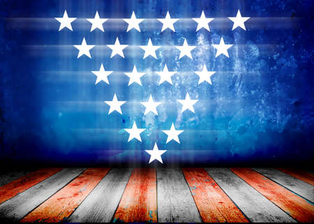 USA style background - empty wooden table for display montagesの写真素材