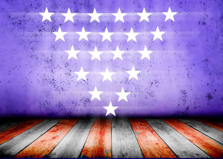 USA style background - empty wooden table for display montagesの写真素材