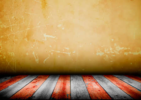 room interior vintage with wood floor backgroundの写真素材