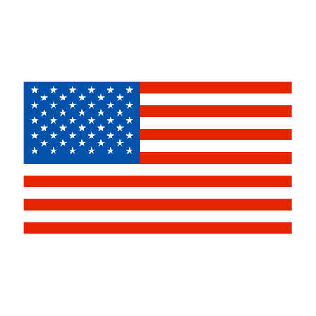 Vector USA flag isolated on white background.のイラスト素材