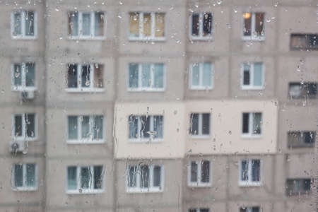 Water drops on the window.の写真素材