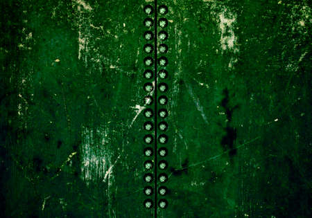 Metal texture background with screw. Old grunge textureの写真素材