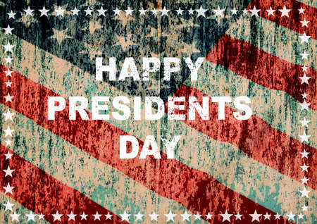 Empty room with stars on wall and wood floor. American backgroundの写真素材