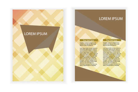 Vector template banner size A4 with polygonal element.のイラスト素材