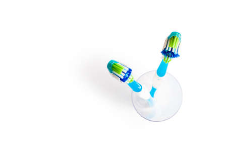 New tooth brush isolated on white background. Dental careの写真素材