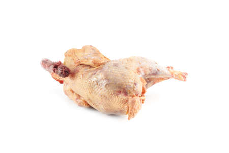Chicken carcass isolated on white background. Food ingredient. Cookingの写真素材