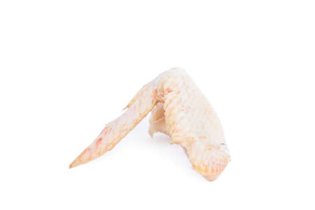 Different parts of a chicken on a white background. Food ingredientの写真素材