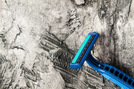 Razor equipment for shaver close up. Hygiene accessoriesの写真素材
