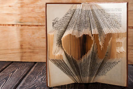 Art book with inscription LOVE. Valentines dayの写真素材