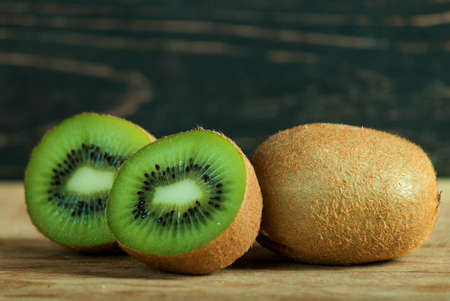 Ripe fresh kiwi isolated on white background. Food ingredient
