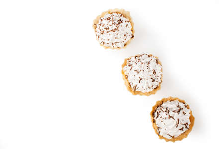 Fresh cake with butter cream. Food. Bakingの写真素材