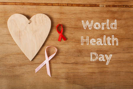 World health day background with stethoscope. Medical equipmentの写真素材