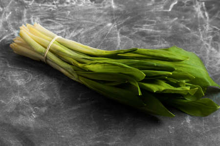 Ramsons isolated on a white background. Food series. Wild Garlicの写真素材