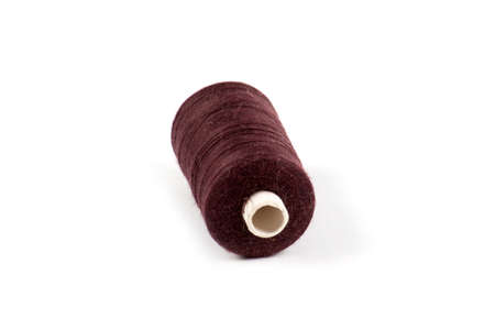 Spools with color threads isolated on white background