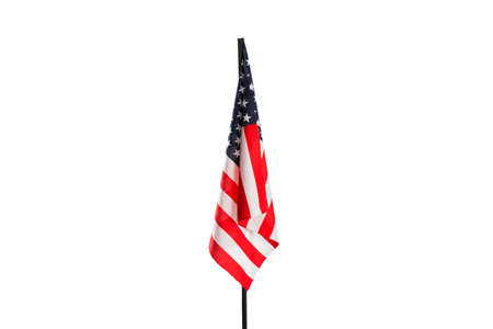 American flag isolated on white. Memorial dayの写真素材