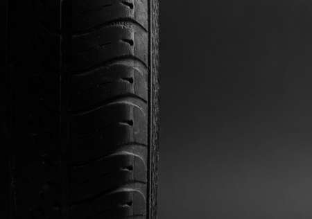 Car tire isolated on black background. Objects isolatedの写真素材