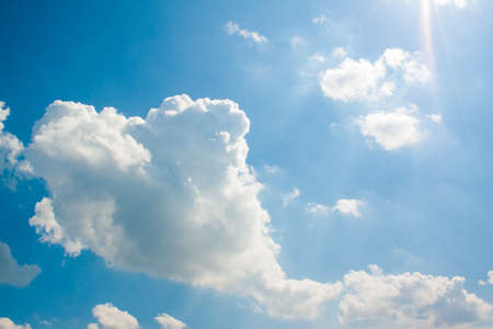 Blue sky with clouds. The sky with clouds for background. Nature backgroundの写真素材