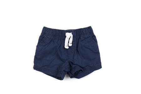 Stylish baby shorts isolated on white backgroundの写真素材