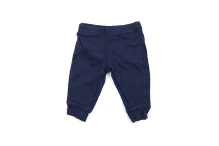 Stylish baby pants isolated on white backgroundの写真素材