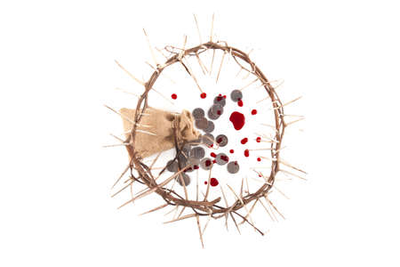 Crown of thorns isolated on white backgroundの写真素材