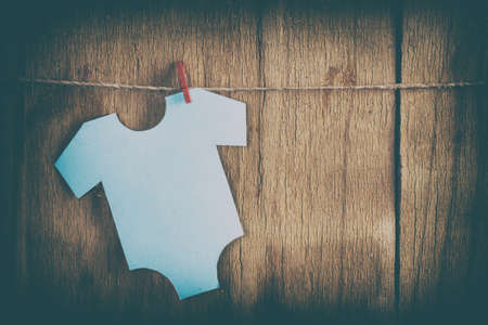 Decoration for baby shower. expectation of a newbornの写真素材