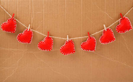 Red heart close up. Happy valentine's day backgroundの写真素材