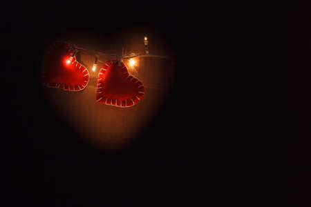 Abstract blurred background with heart. Happy valentine's dayの写真素材